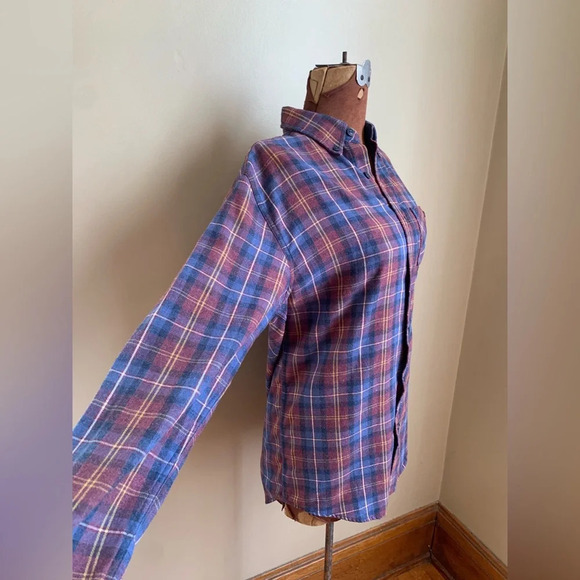 Weatherproof flannel butt down shirt, plaid shirt - Picture 5 of 10